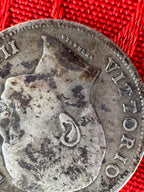 Italy Vittorio Emanuele III Silver 1907 R 1 Lira Last Year Coin