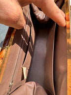 Lot 18: vintage crocodile handbag (Estimate £10-20)