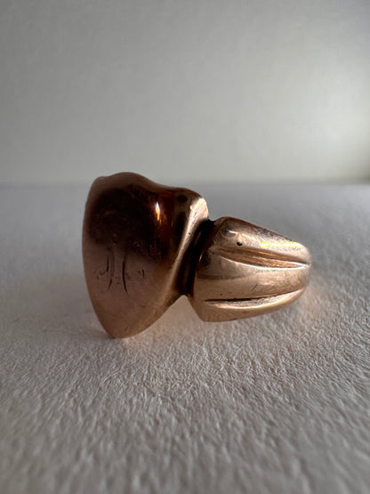 9ct Rose Gold 1907 Shield Ring