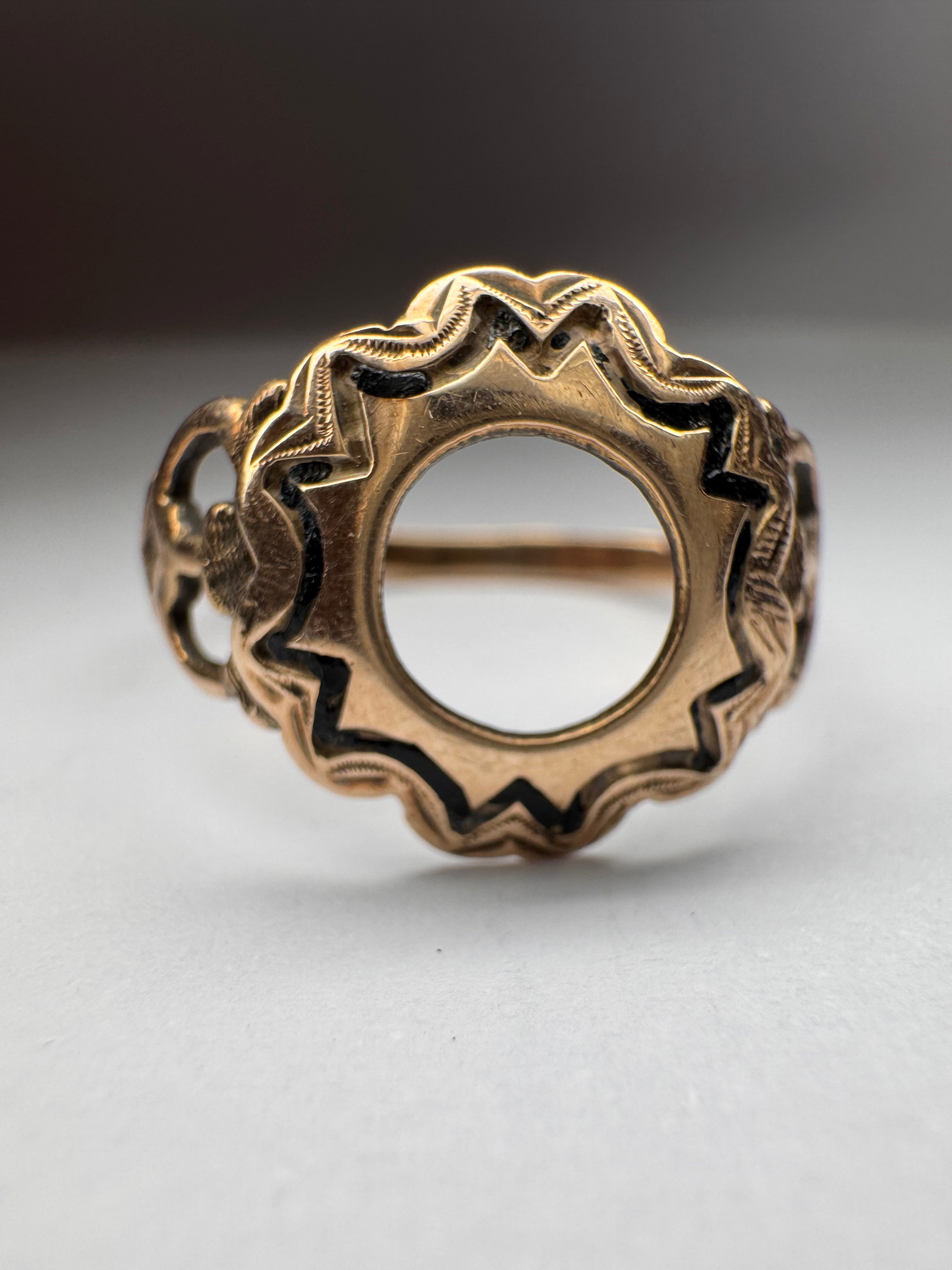 Italian 12k Rose Gold Ring