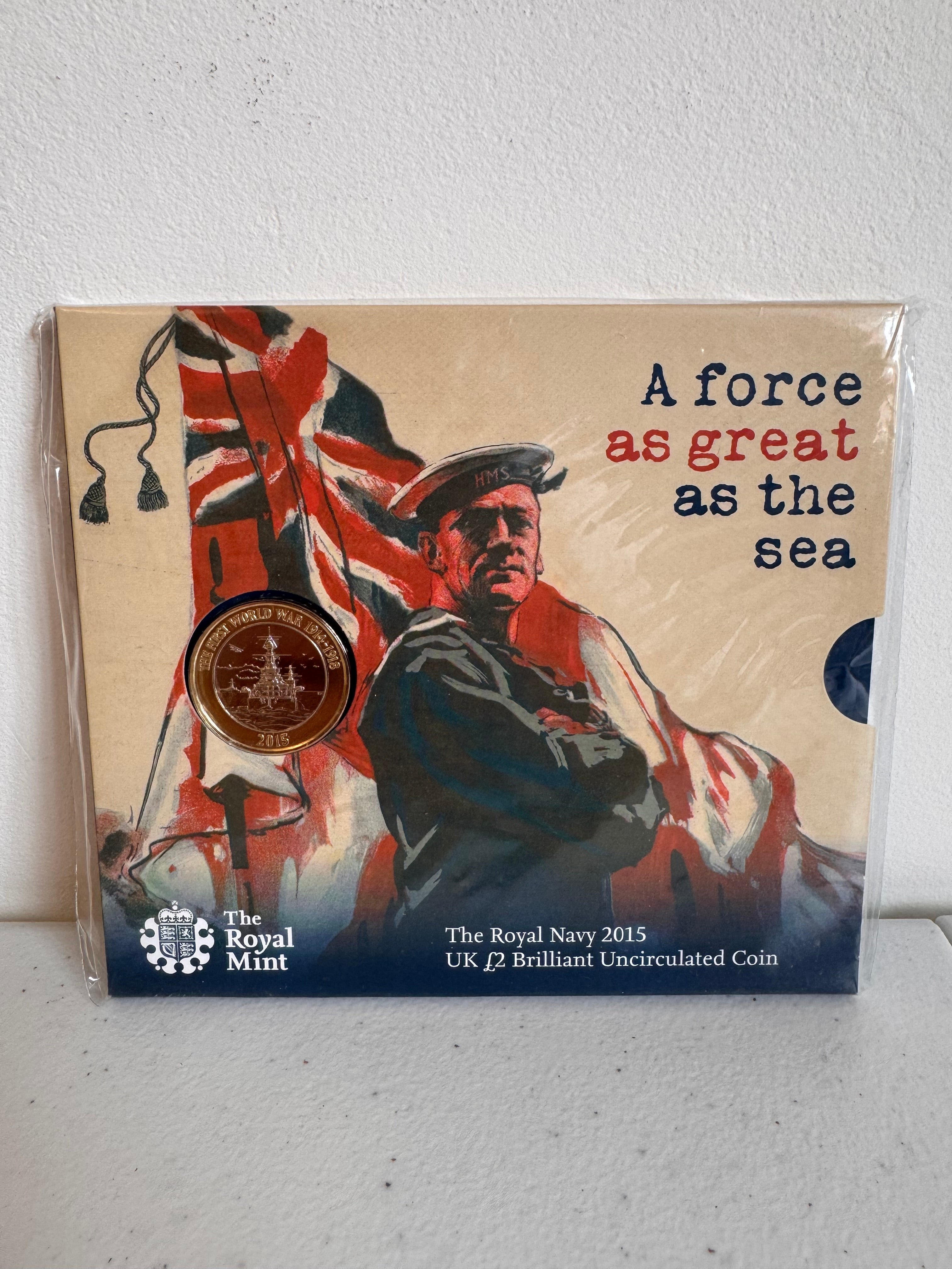 Lot 26: The Royal Navy 2015
UK £2 Brilliant Uncirculated Coin(Estimate £5-20)