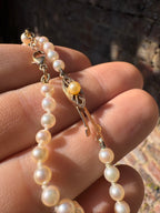 Freshwater Pearl 9ct Gold Necklace & 9ct Gold Freshwater Pearl matching Bracelet
