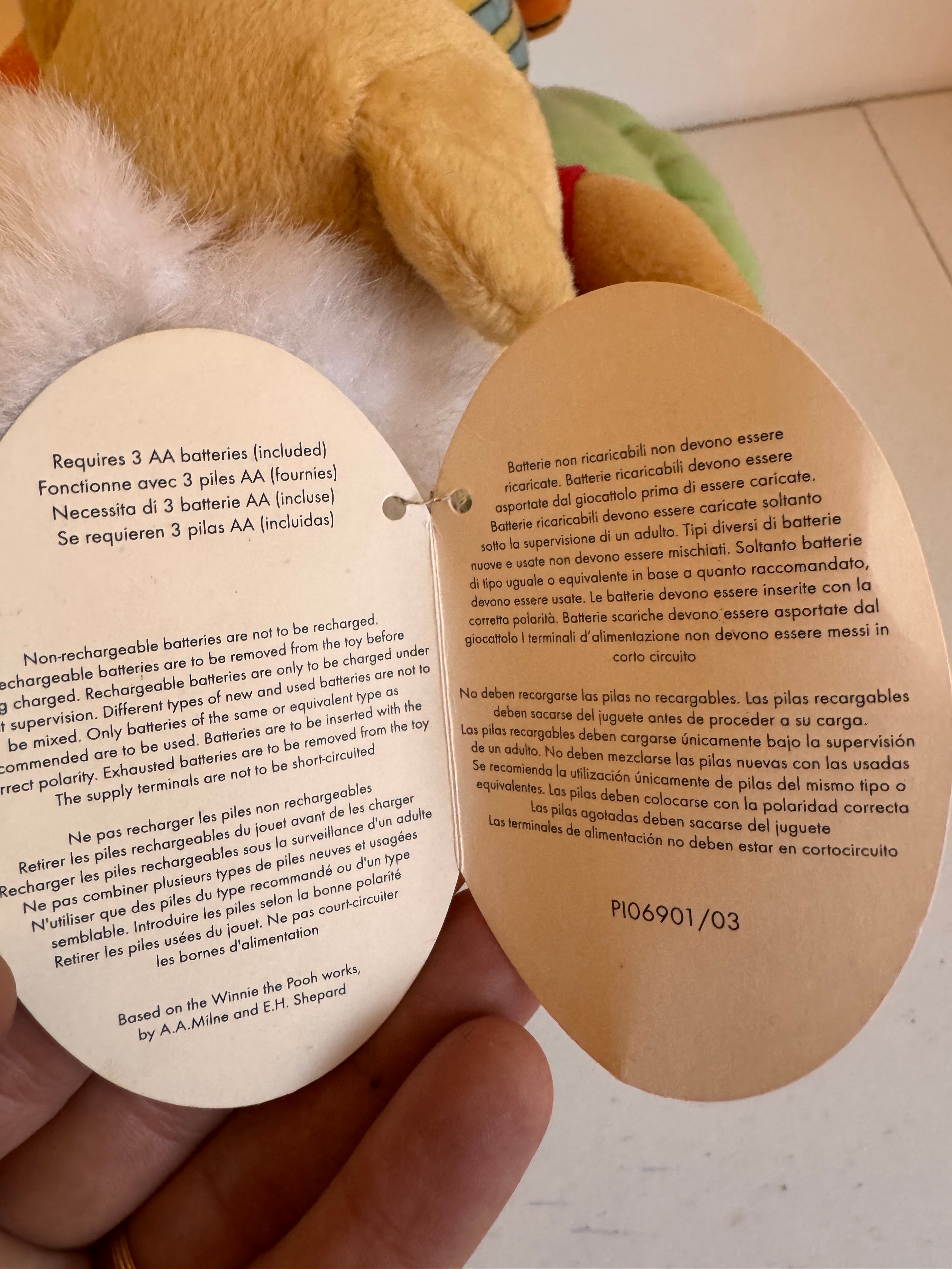 2002 Winnie The Pooh Easter Toy with Tags