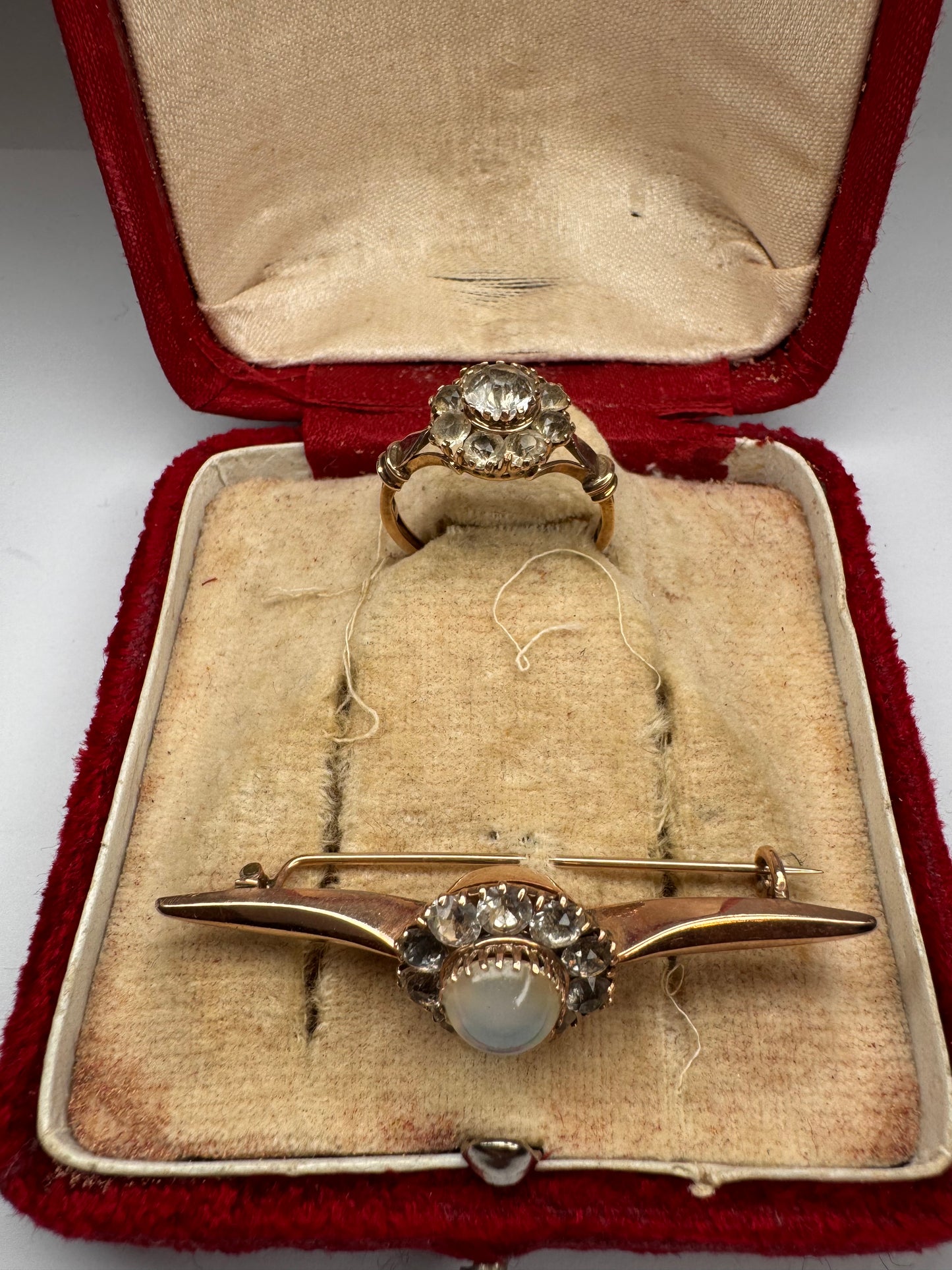 Lot 6: Italian Rose Metal Broach and Ring (Estimate £50-100)