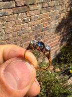 Lot 16: 18ct Trilogy Sapphire Diamond Ring (Estimate £300-400)