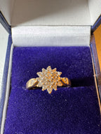 18ct Yellow Gold Diamond Cluster Ring