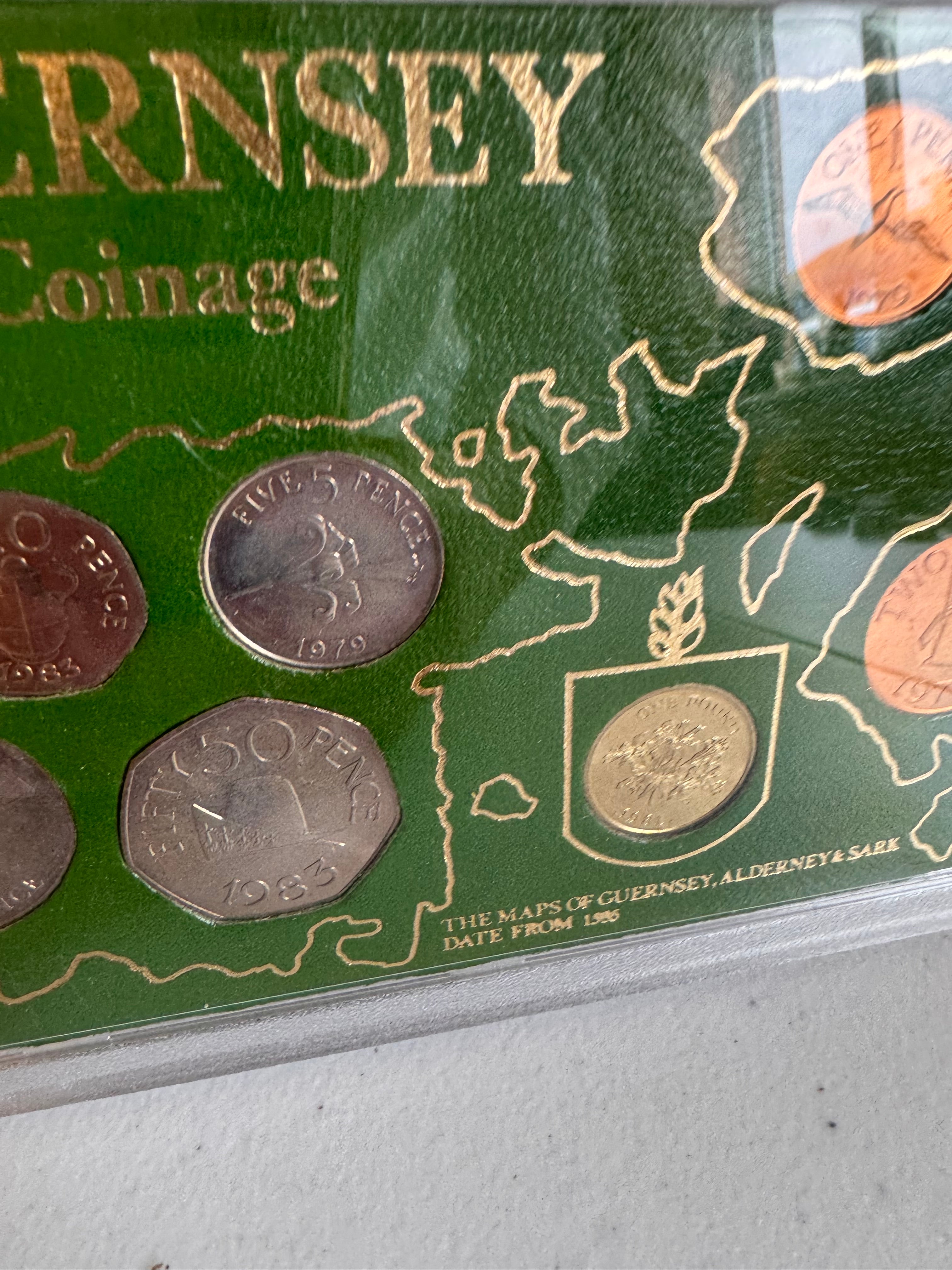 Lot 19: Guernsey coin set (Estimate £5-10)
