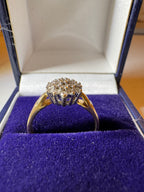 18ct Yellow Gold Diamond Cluster Ring