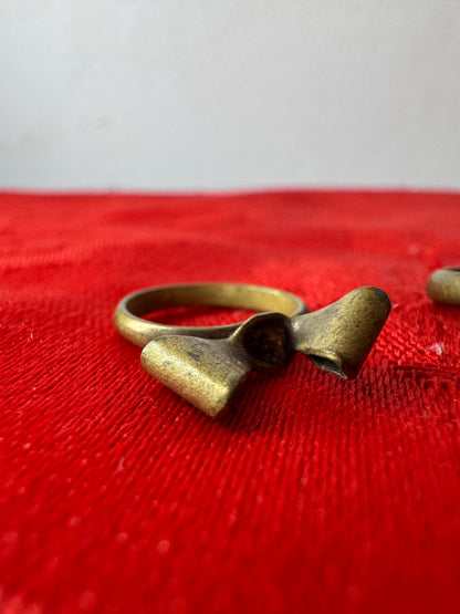 Two brass vintage Italian rings