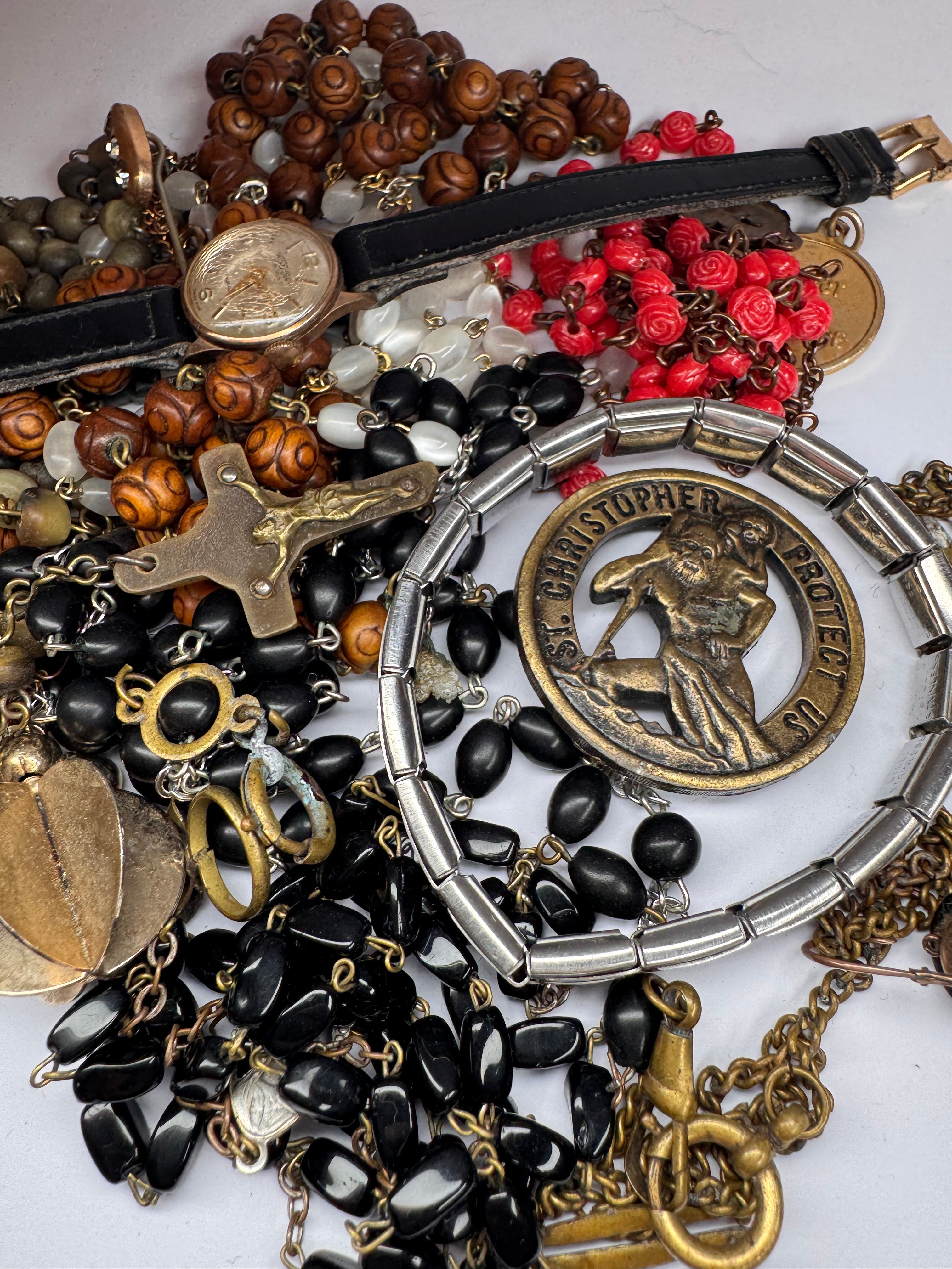 Broken vintage jewellery