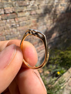 Antique 18ct Yellow Gold Platinum Diamond Ring