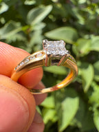 18ct Diamond Yellow Gold and Platinum (setting) Ring