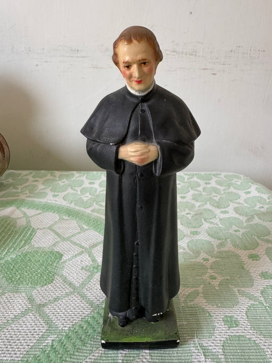 Religion Plaster Statue ~ Saint John Of Bosco ~ Collectible Religious Statuary