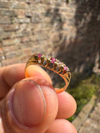Antique 18ct Ruby Diamond Ring