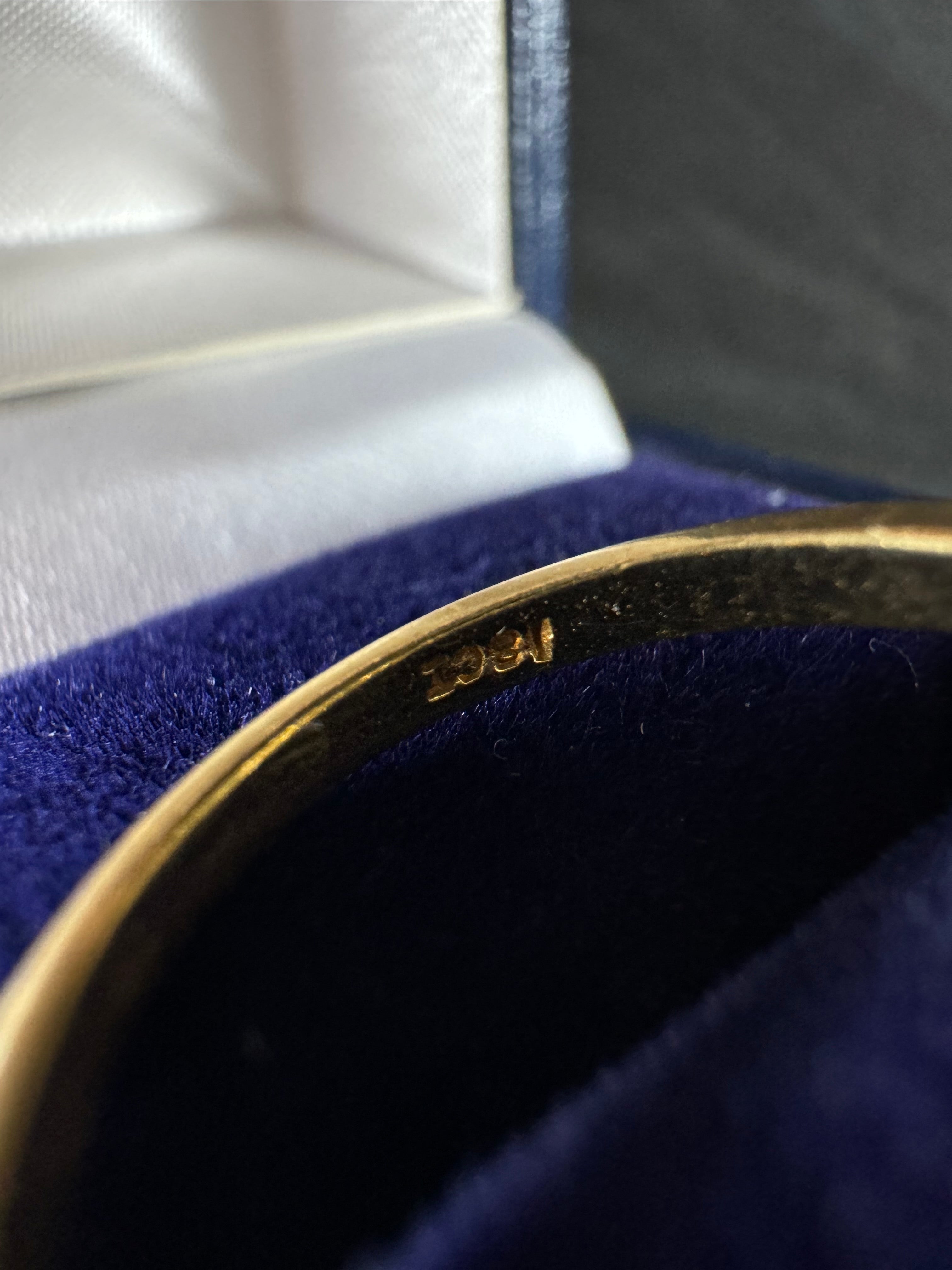 Antique 18ct Yellow Gold and Platinum Topaz Diamond Ring