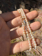 Freshwater Pearl 9ct Gold Necklace & 9ct Gold Freshwater Pearl matching Bracelet