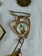 9 Vintage Religious Pin Badges joblot (SICILY HOUSE)