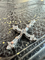 9ct White Gold Cubic Zirconia Cross Pendant