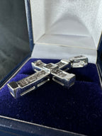 9ct White Gold Cubic Zirconia Cross