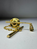 14ct Yellow Gold Diamond Golf Club Tie Pin
