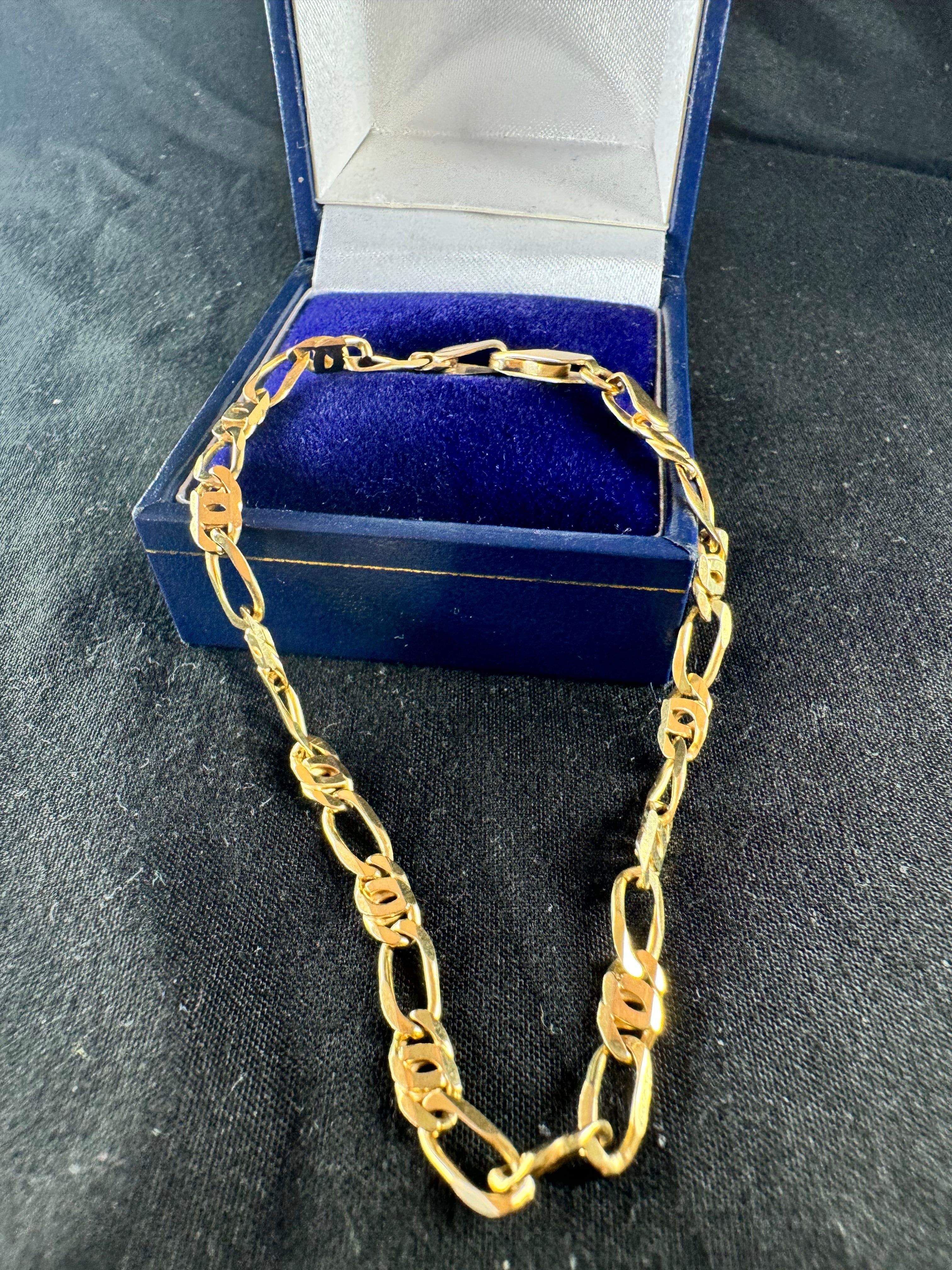 9ct Yellow Gold Curb Bracelet 7in