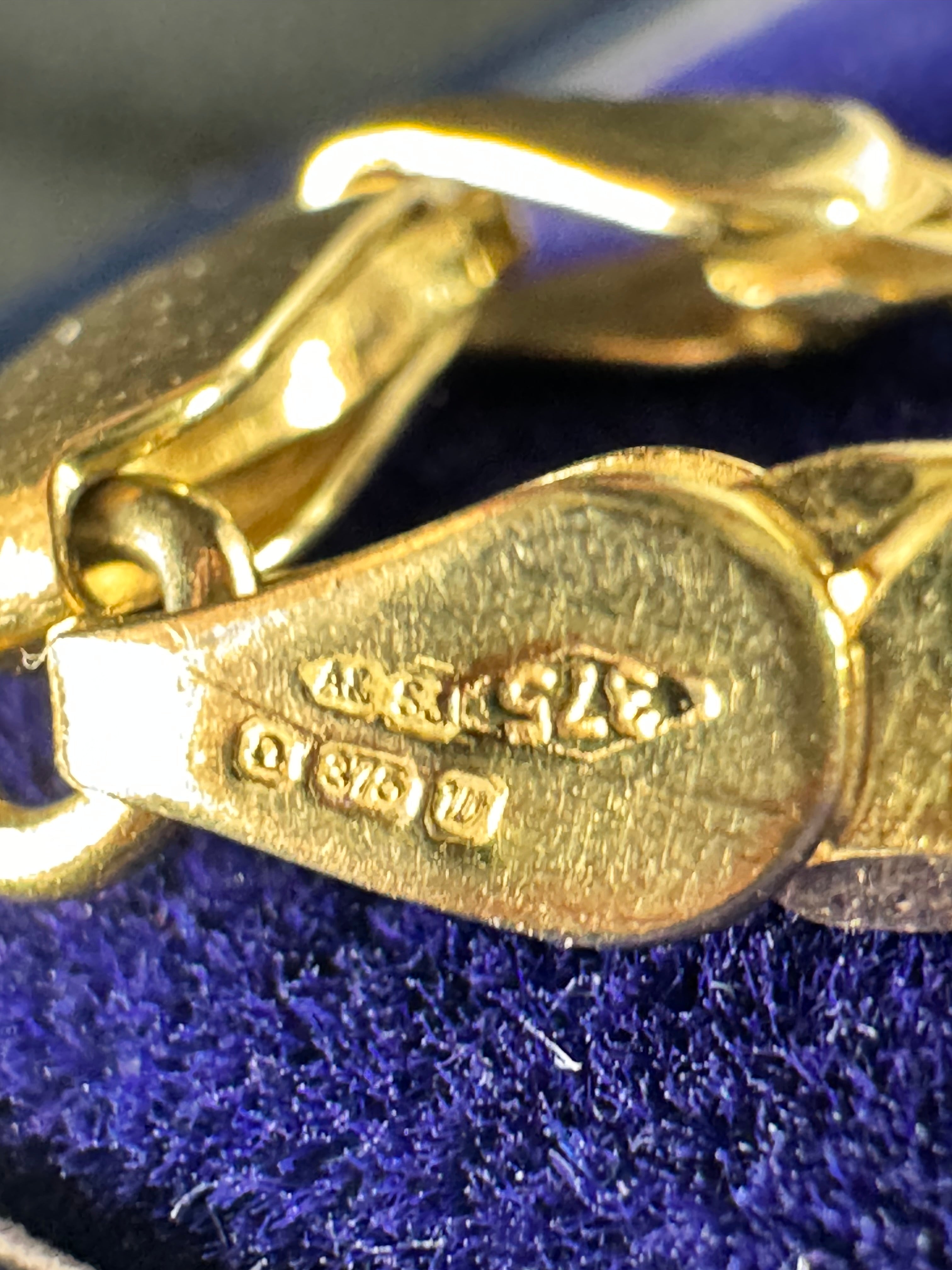 9ct Yellow Gold Curb Bracelet 7in