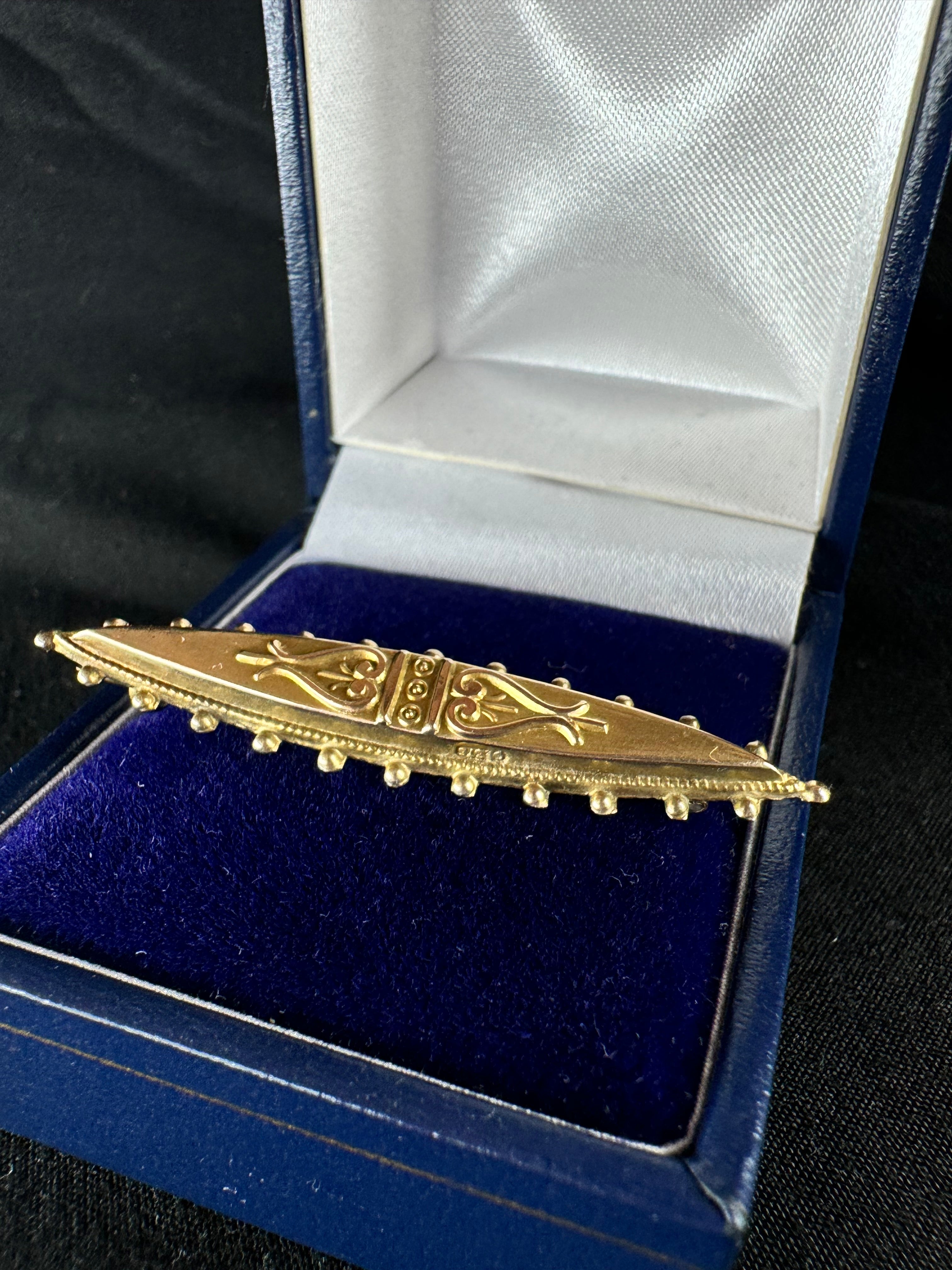 9ct Yellow Gold Vintage Brooch