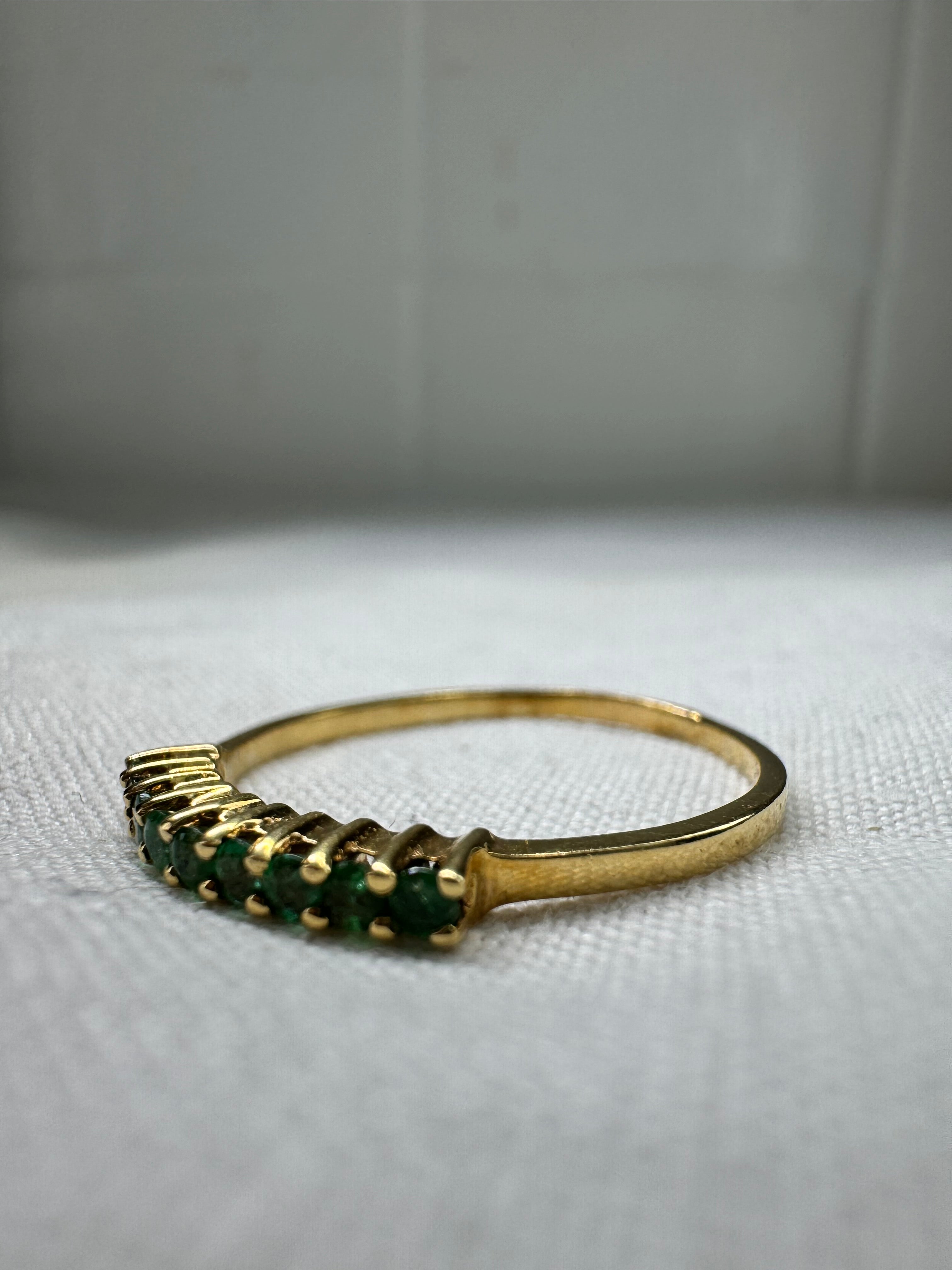 18ct Yellow Gold Emerald Eternity Ring