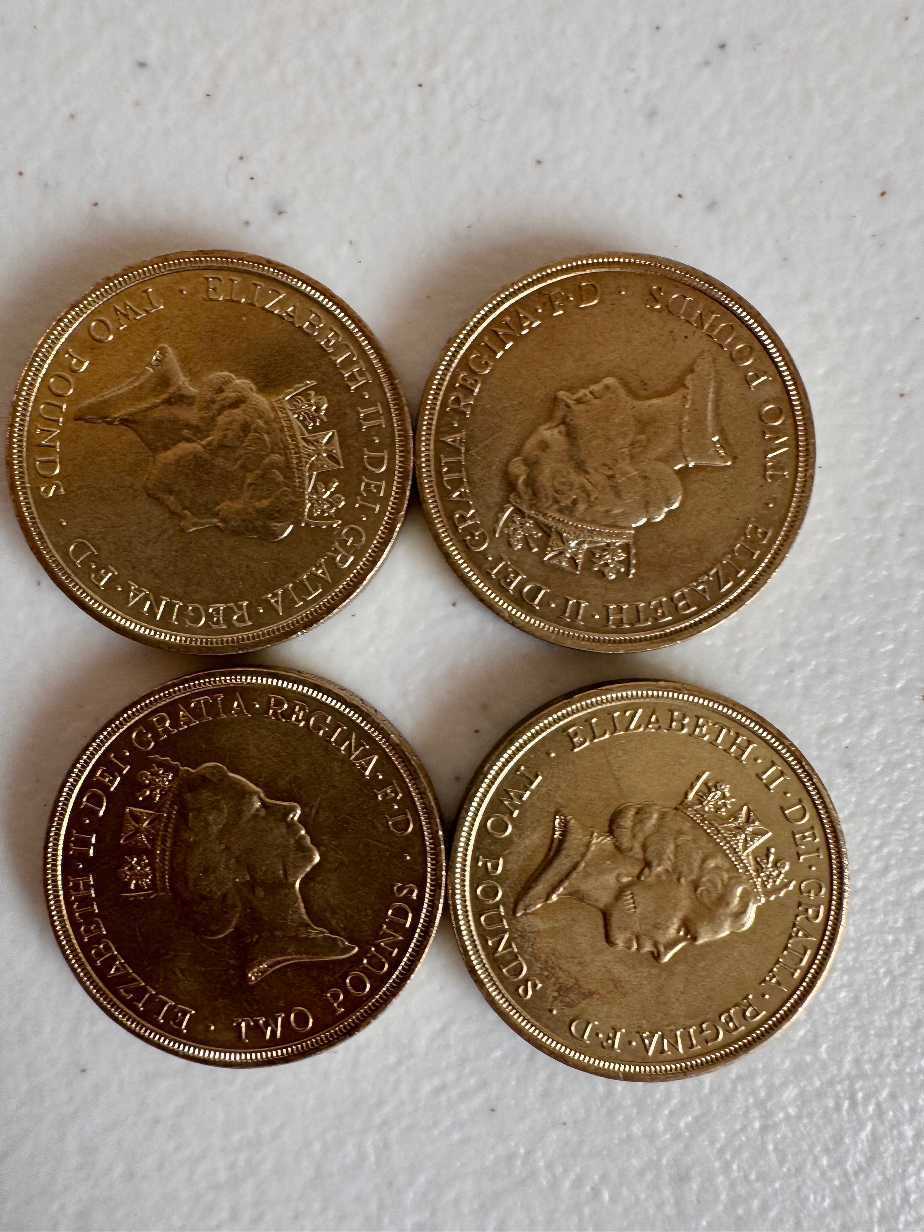 Lot 39: Rare discontinued £2 coins x 4 (Estimate £5-20)