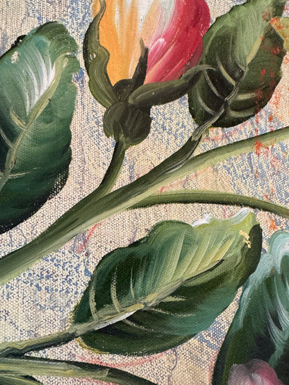 Lot 8: Floral Art Artwork - Barcelona, Spain based Artist (Estimate £20-30)