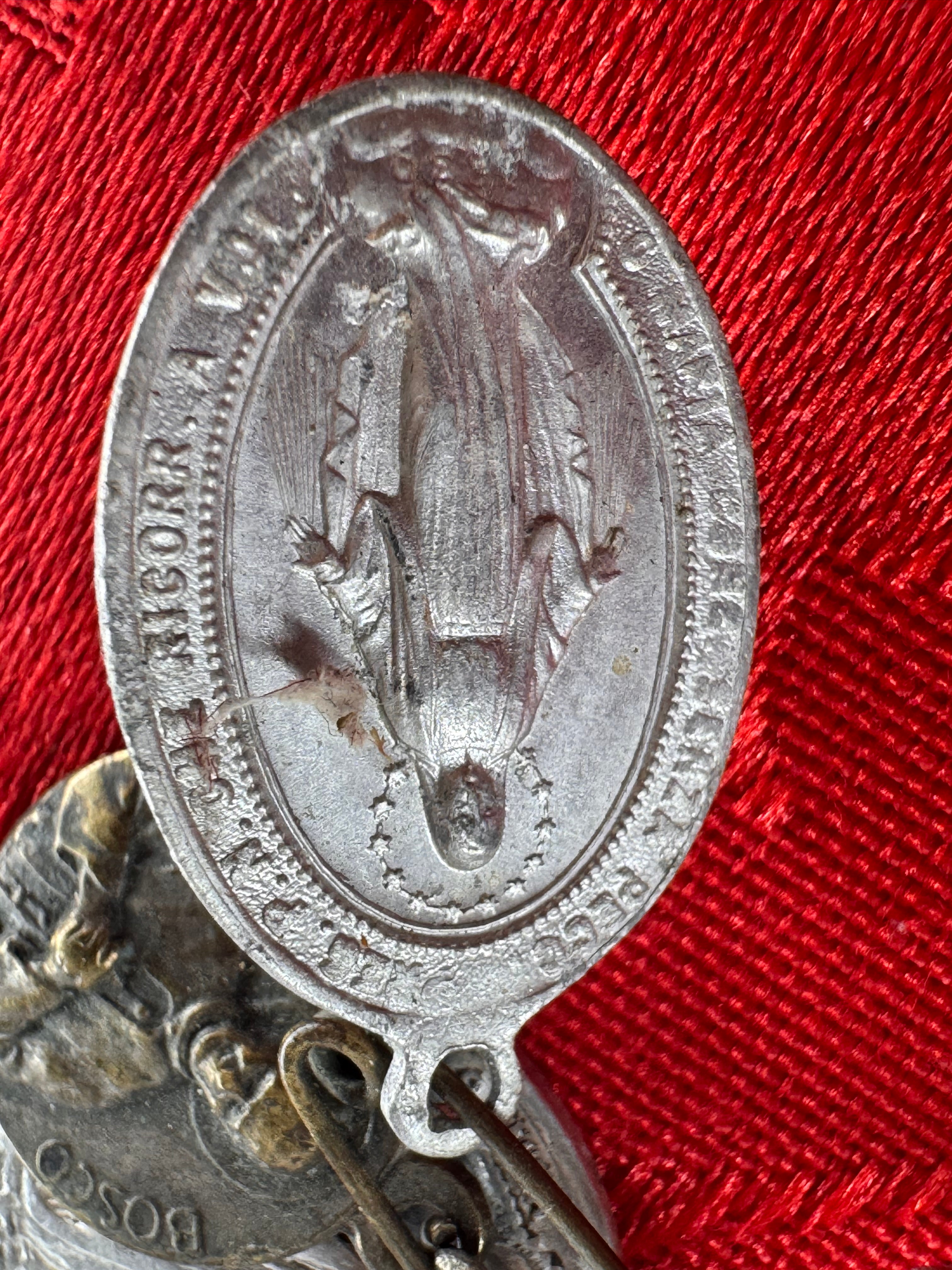 Five vintage religious Italian  pendants
