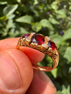 18ct Yellow Gold Garnet Ring