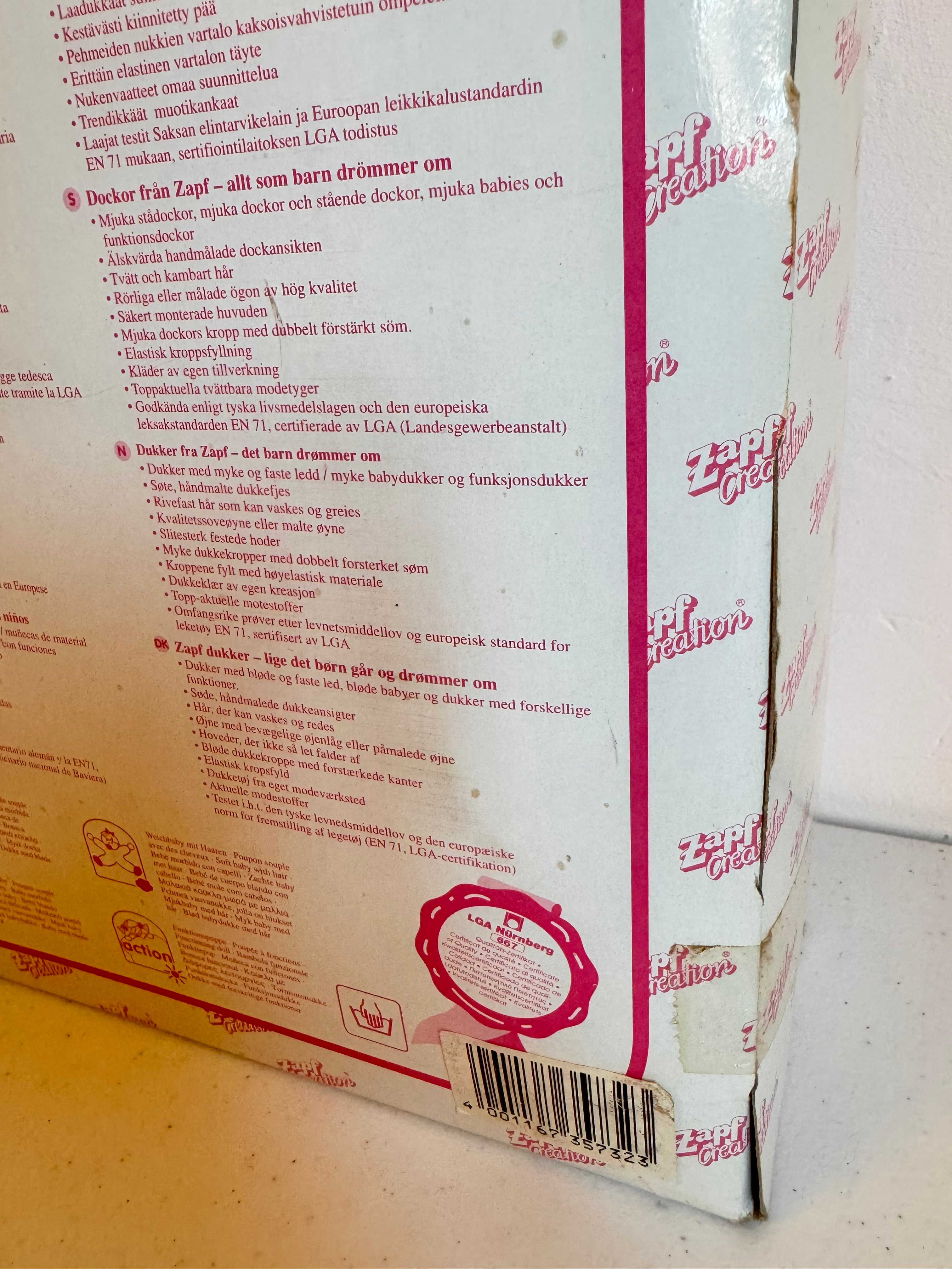 Lot 34: Nelli -  Zapf Creations Doll (Estimate £20-40)