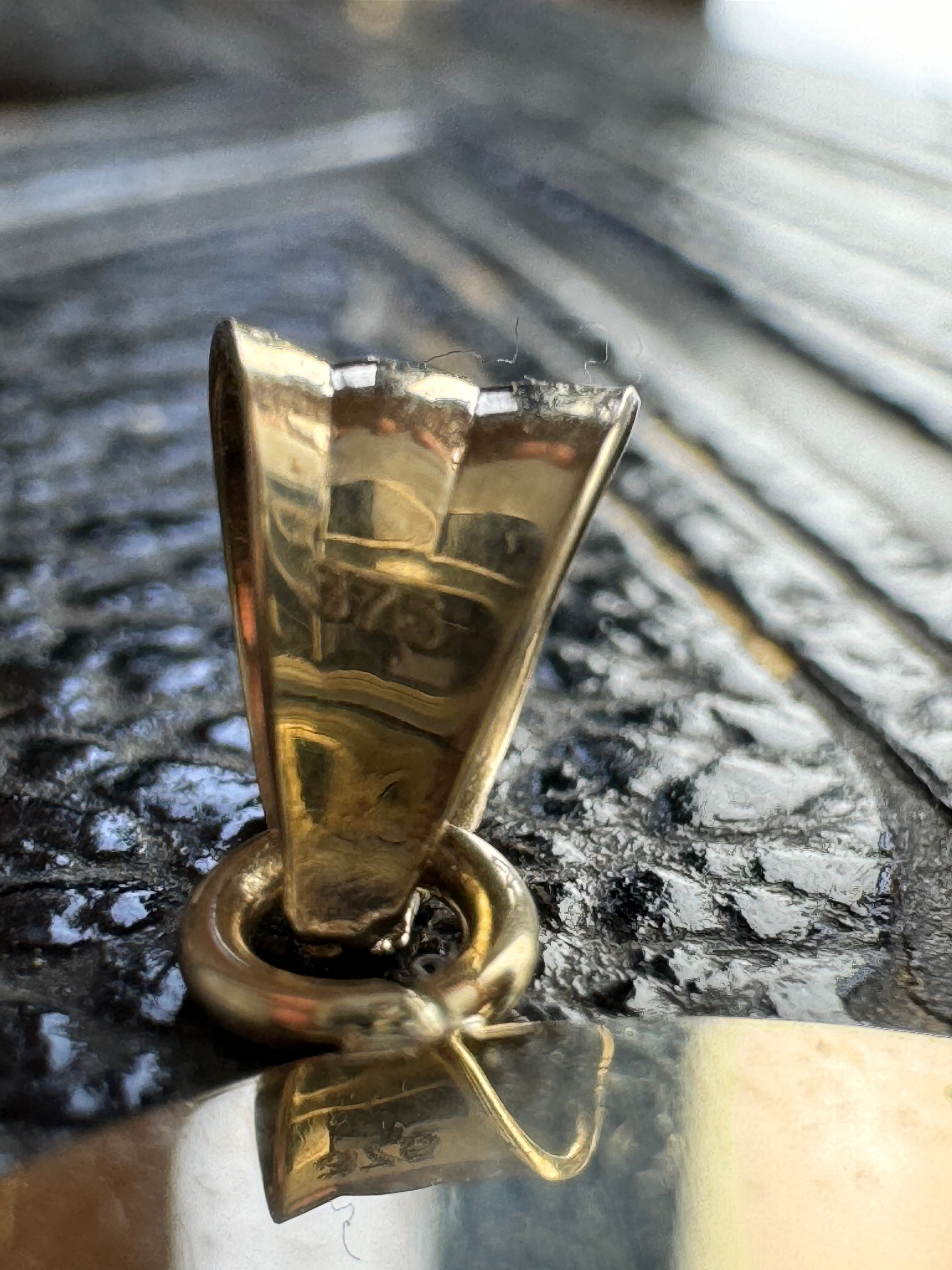 9ct Yellow Gold Circle Tag Pendant