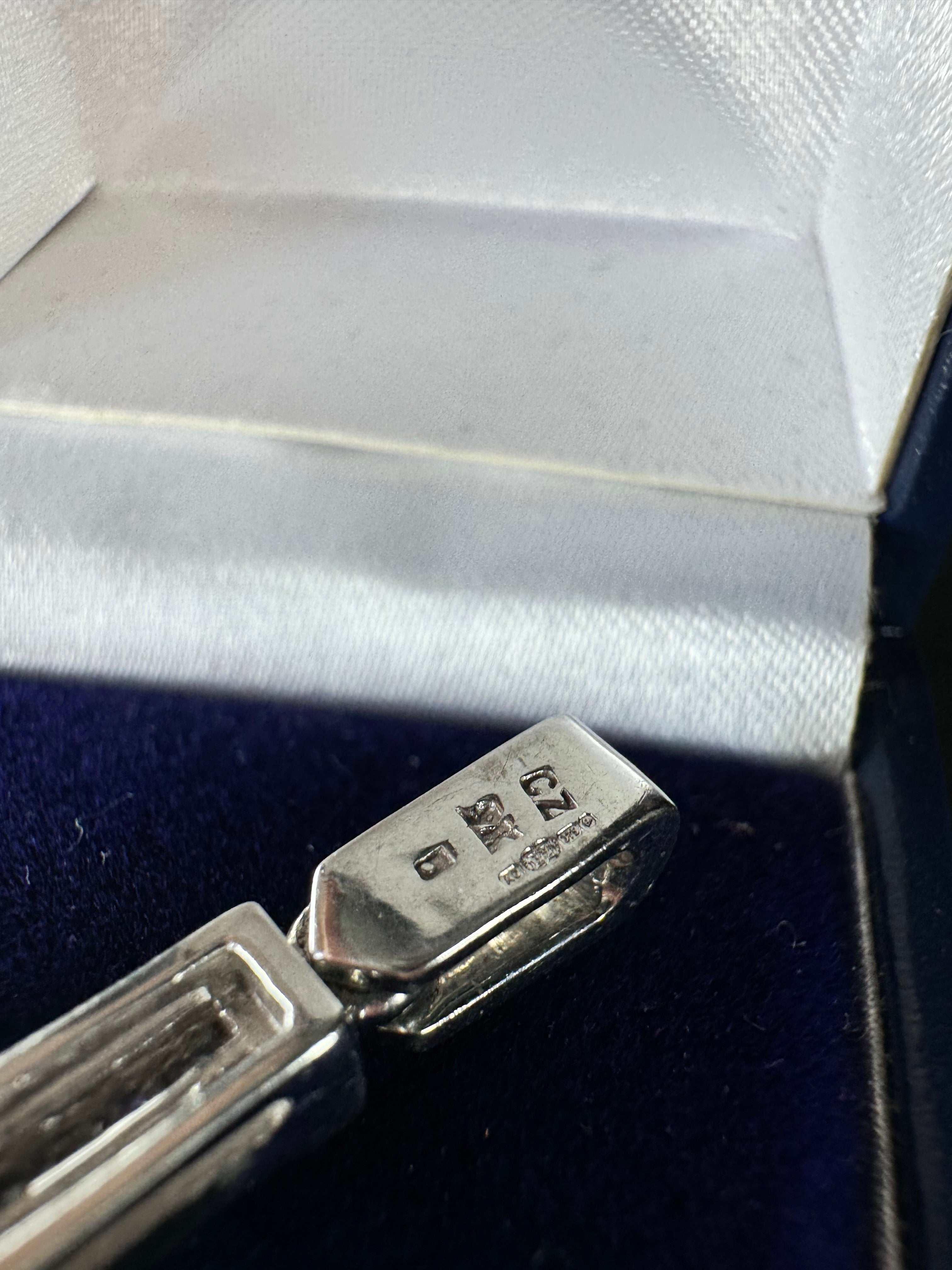 9ct White Gold Cubic Zirconia Cross