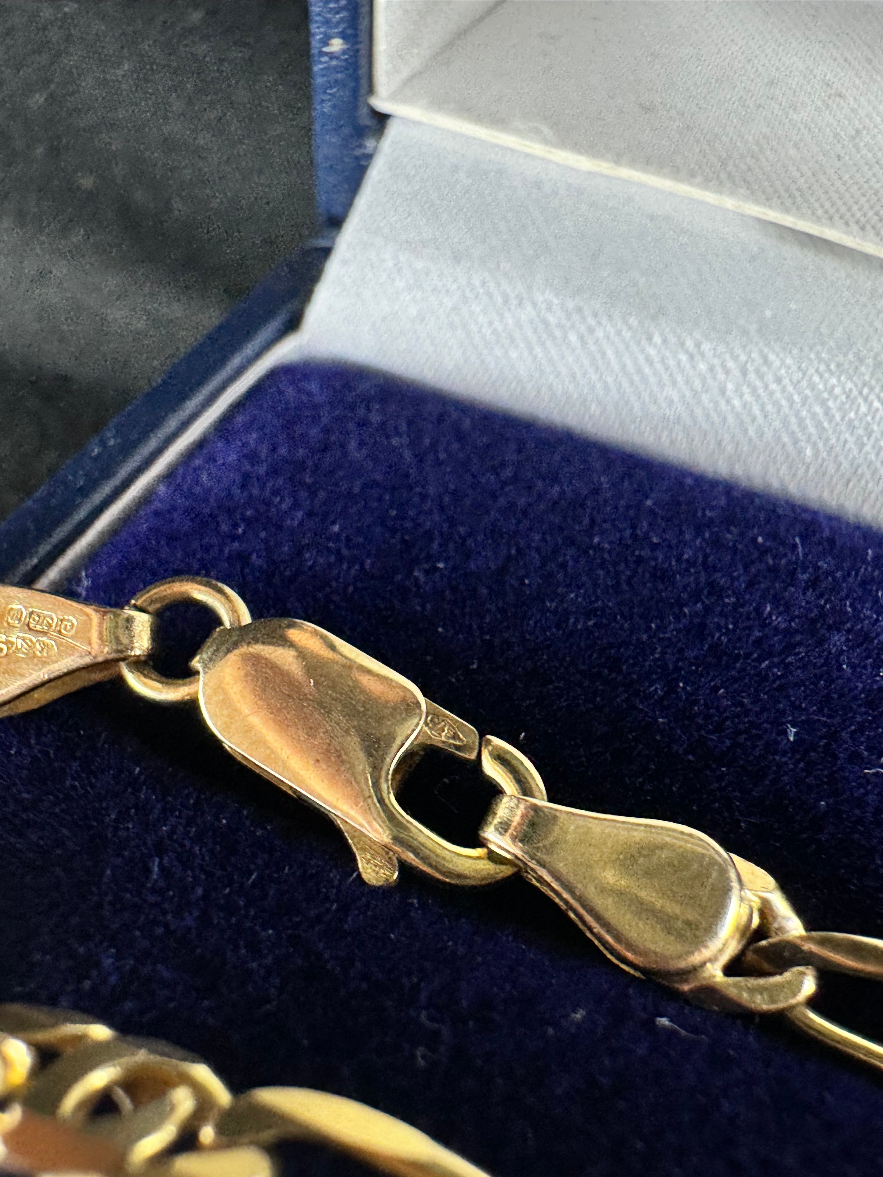 9ct Yellow Gold Curb Bracelet 7in