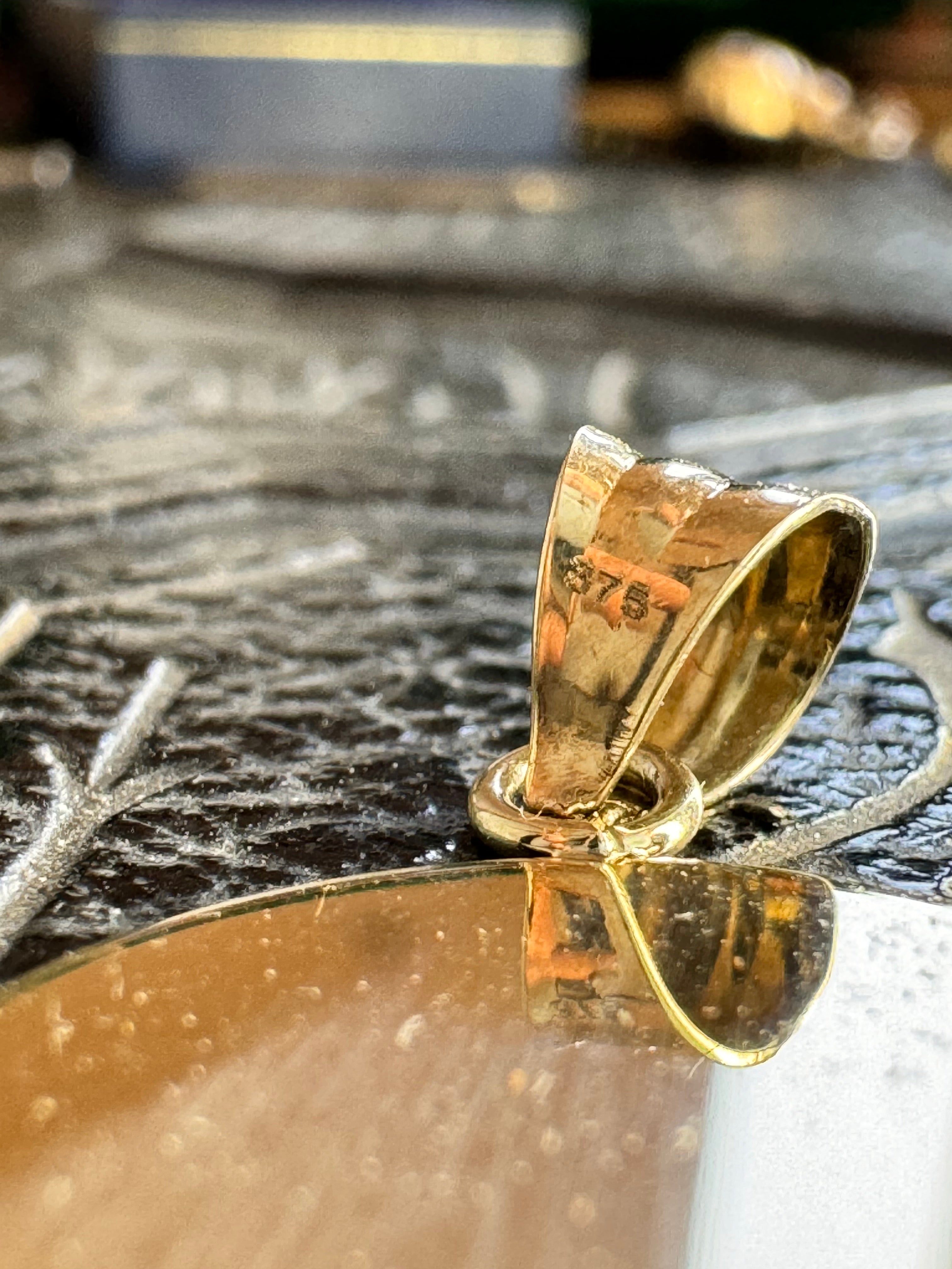 9ct Yellow Gold Circle Tag Pendant