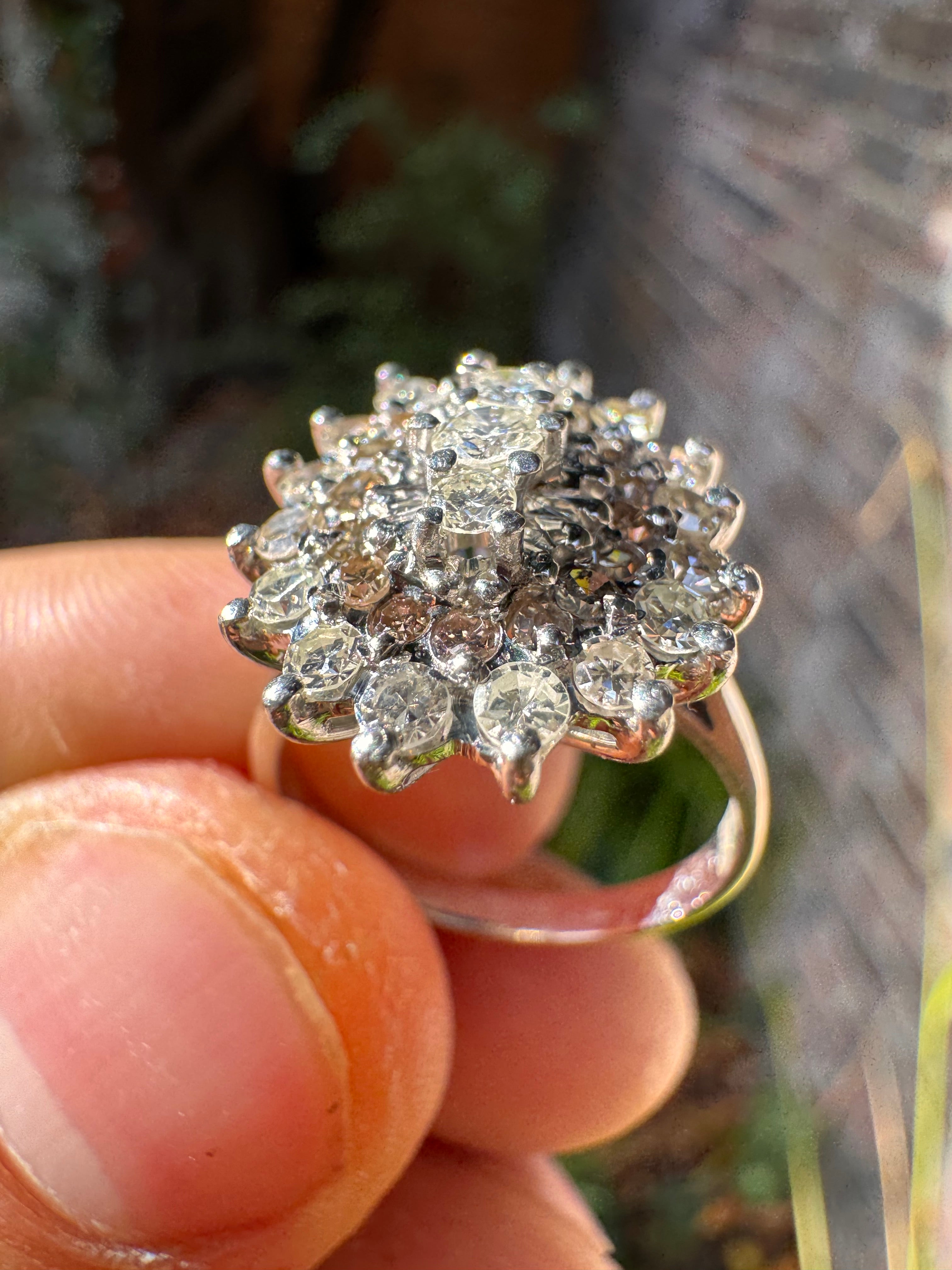 18ct (36) Natural Diamonds White Gold Ring