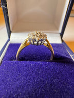 18ct Yellow Gold Diamond Cluster Ring