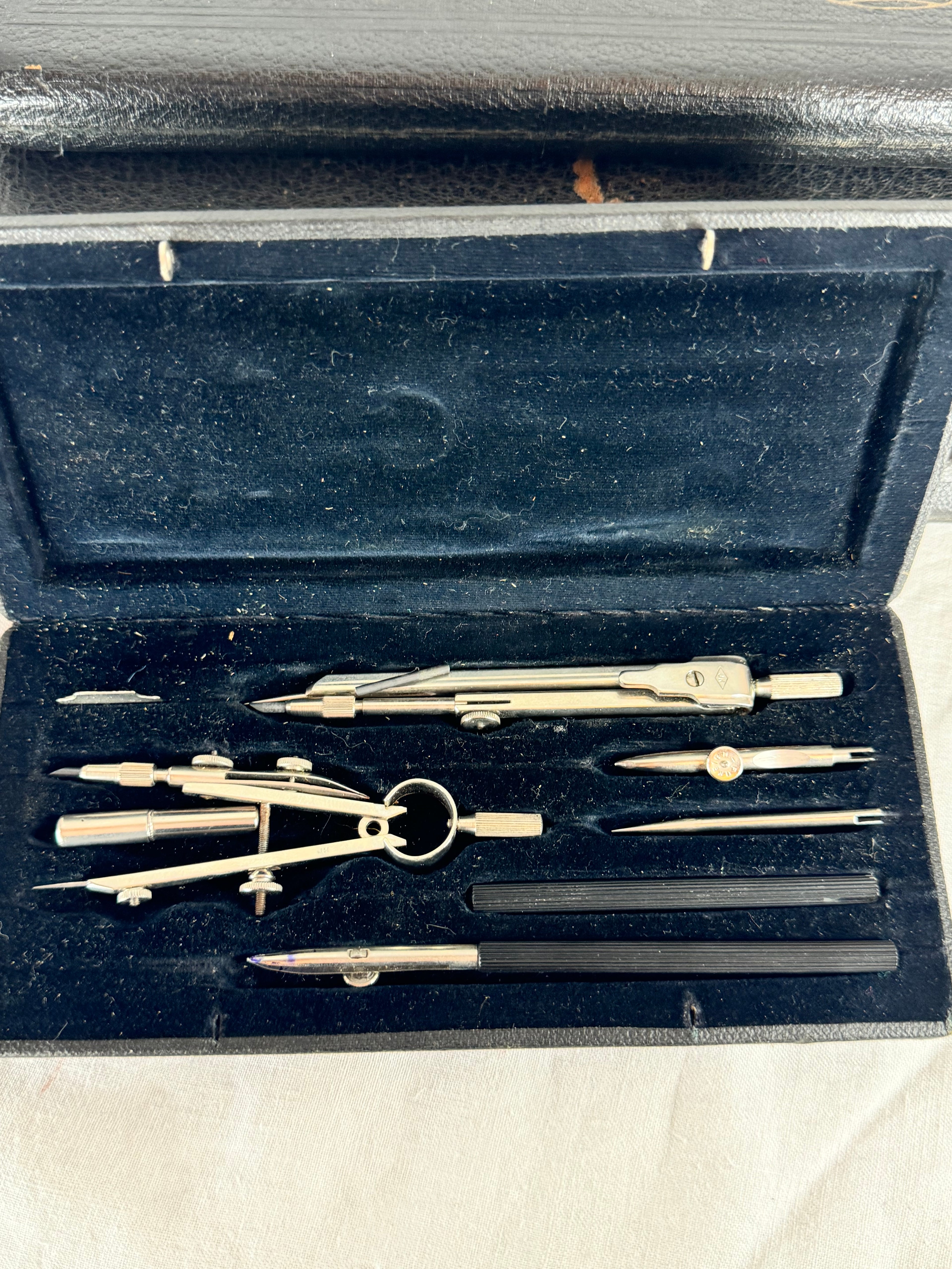 Antique Drafting Compass Technical Drawing Instrument Sets JAKAR , RIEFLER , JAYWESS