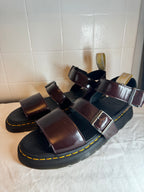 Dr Martens GRYPHON Vegan Leather Sandals Burgundy UK 11