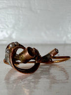 1920/30s Women’s Earrings 12K Rose Gold Pearls and Ruby - shows damage