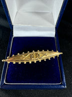 9ct Yellow Gold Vintage Brooch