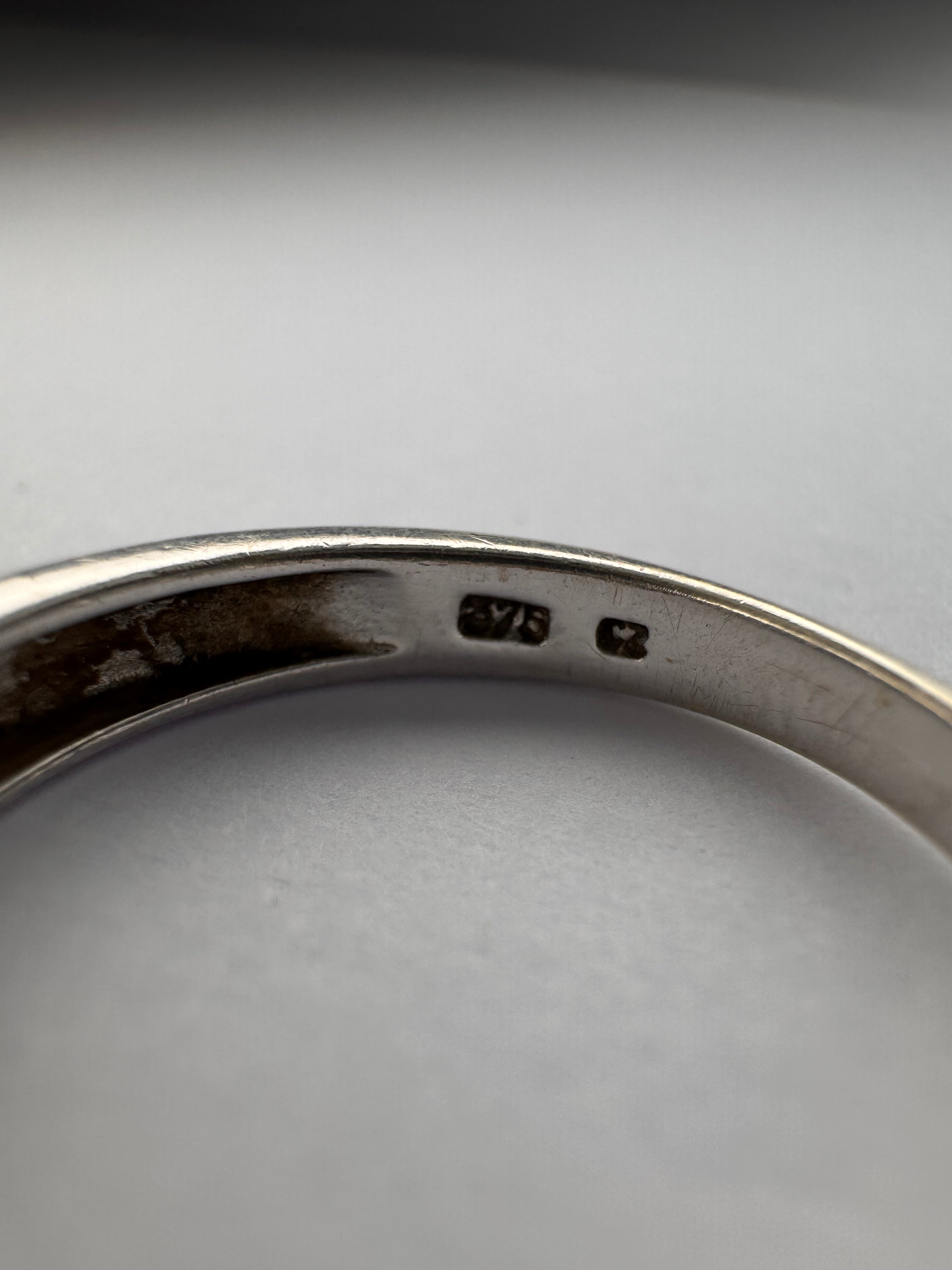 9ct CZ White Gold Ring