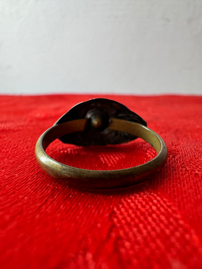 Two brass vintage Italian rings