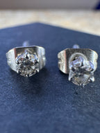 18ct White Gold Diamond Earrings 0.1ct (approx each)