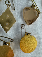 9 Vintage Religious Pin Badges joblot (SICILY HOUSE)