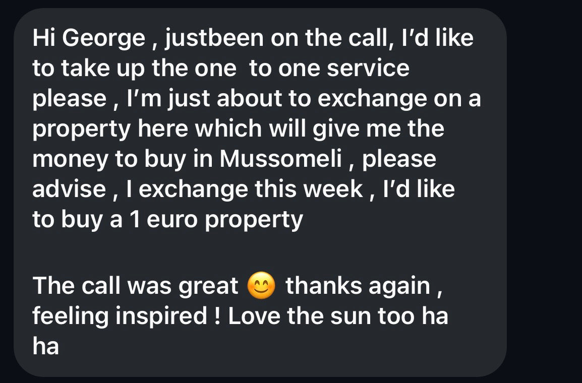 LIVE Webinar with George Laing (NEW 1€ Town: Valledolmo) How to buy a house for 1€ April 26th