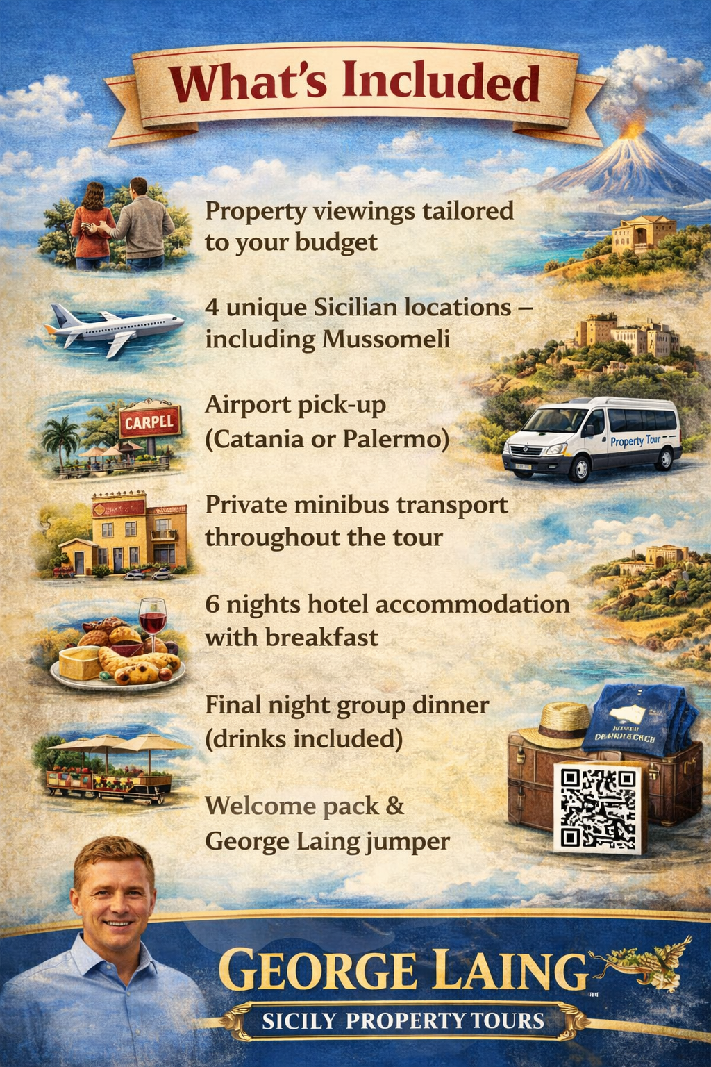 5-6 Day Sicily Property Buying Tour with George Laing (10% deposit secure place)