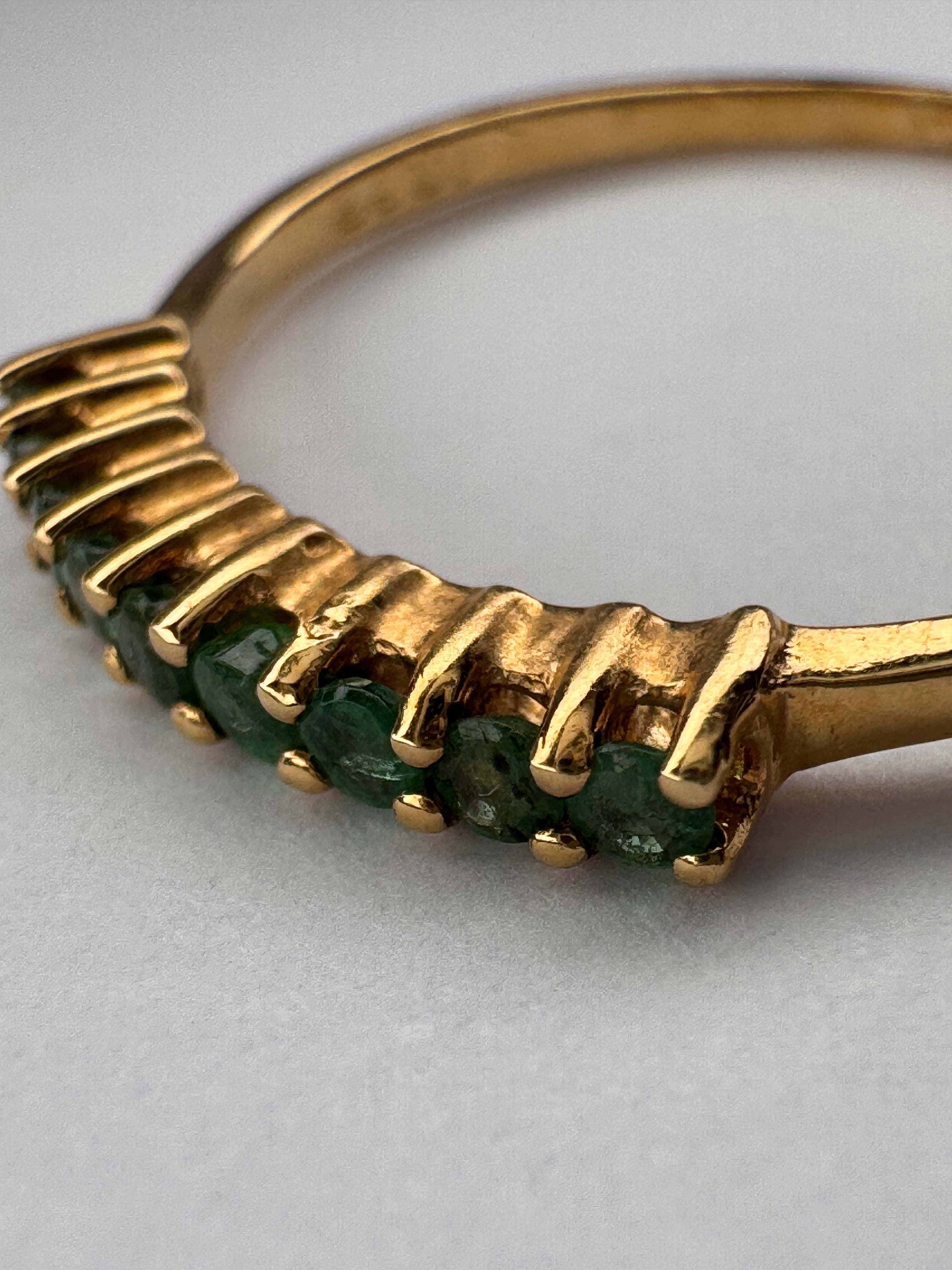 18ct Emerald Yellow Gold Eternity Ring